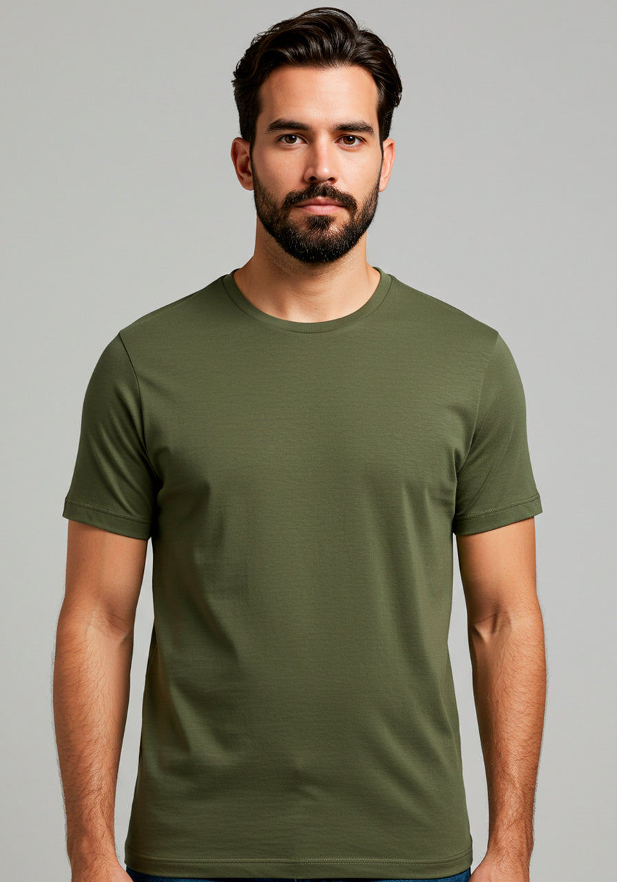 Camiseta Egípcio - Verde Oliva