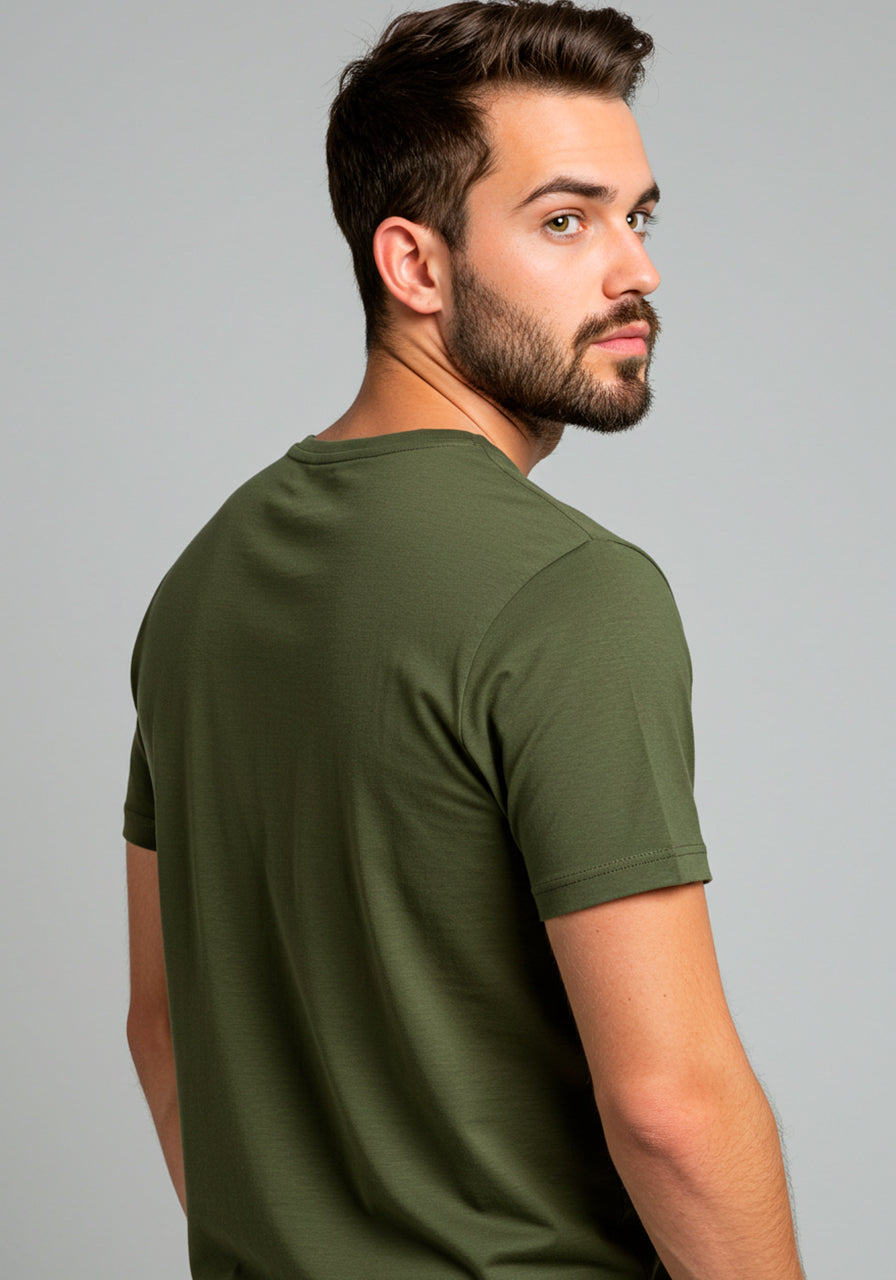 Camiseta Egípcio - Verde Oliva