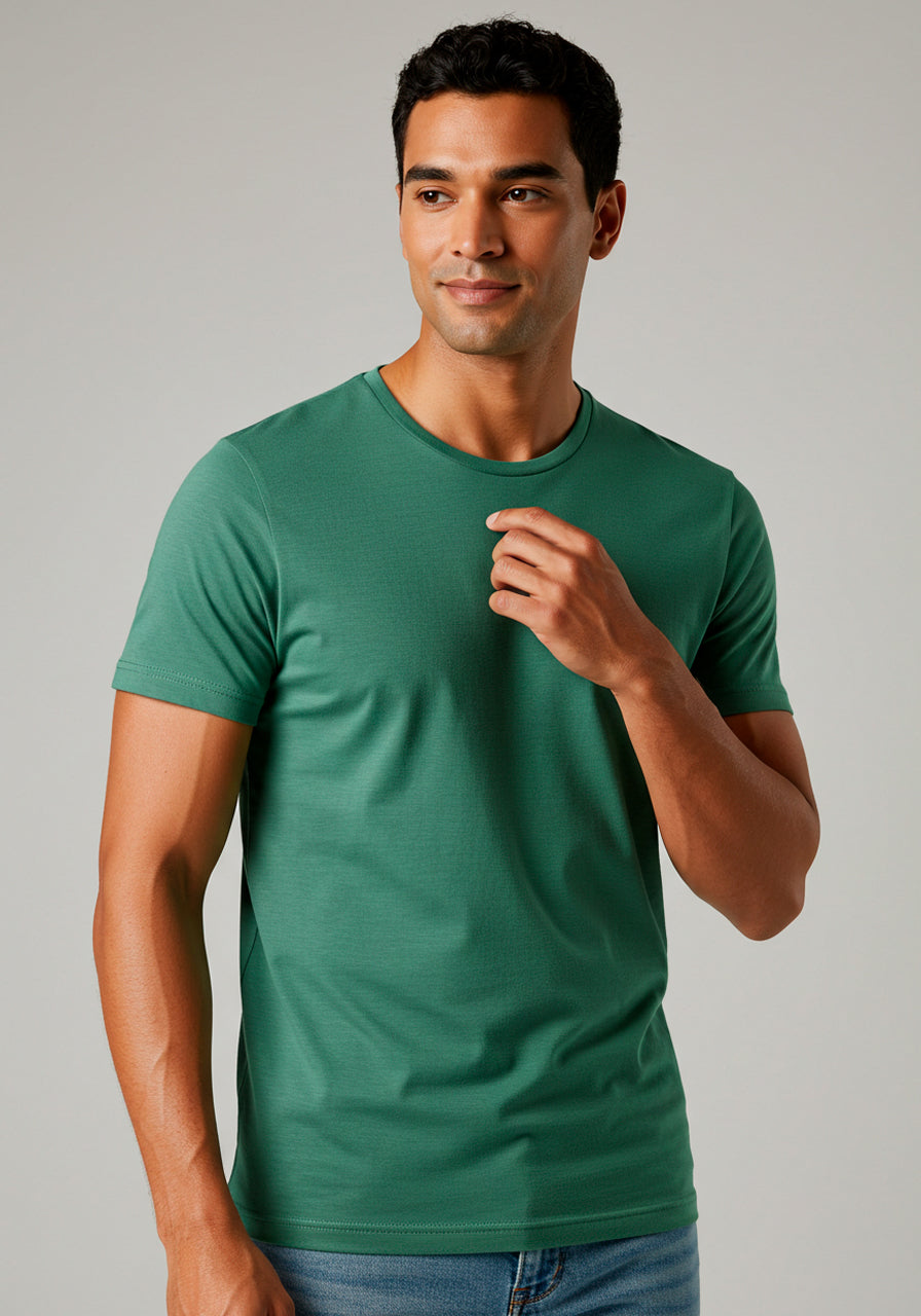Camiseta Egípcio - Verde Folha